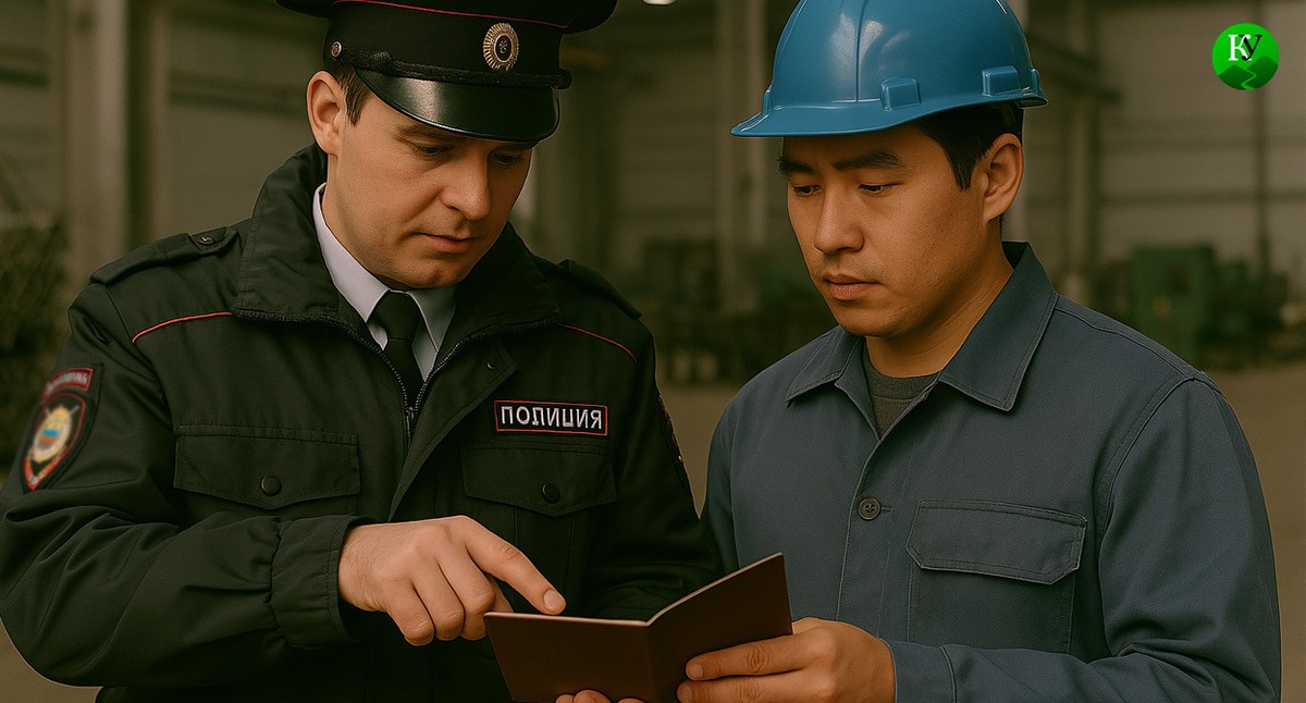 Полицейский проверяет документы. Иллюстрация создана "Кавказским узлом" с помощью ИИ в программе Copilot