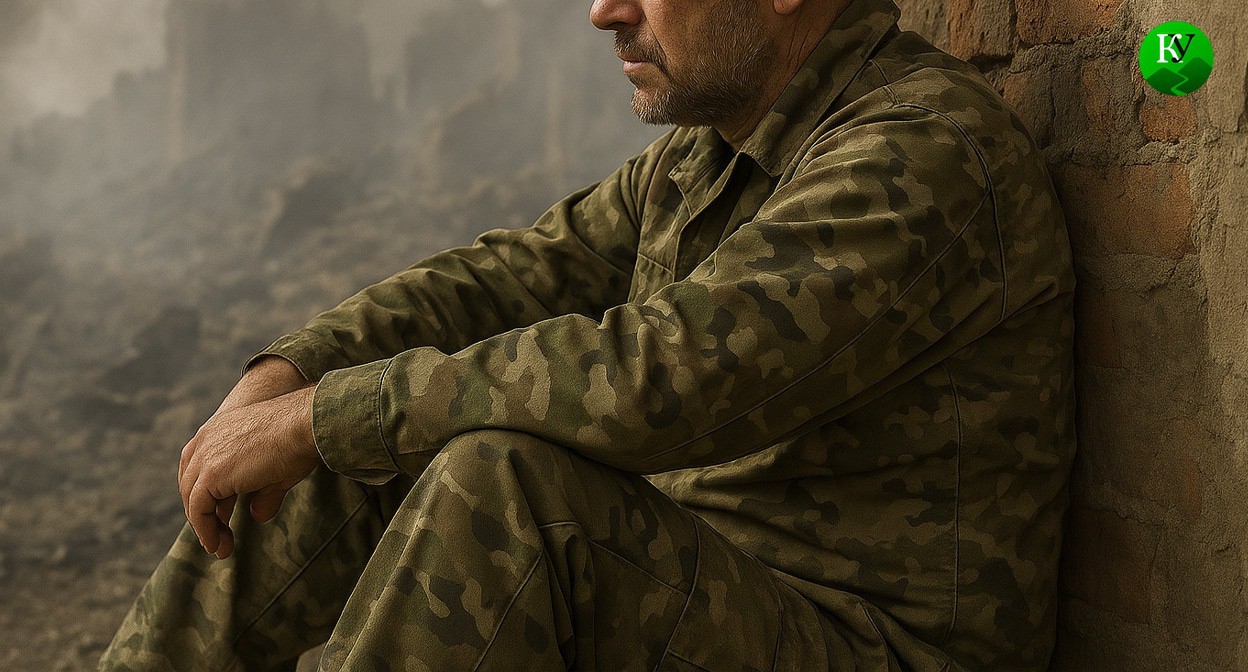 Военный на СВО. Иллюстрация создана "Кавказским узлом" с помощью ИИ в программе Copilot