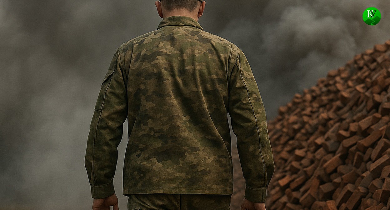 Военный на СВО. Иллюстрация создана "Кавказским узлом" с помощью ИИ в программе Copilot