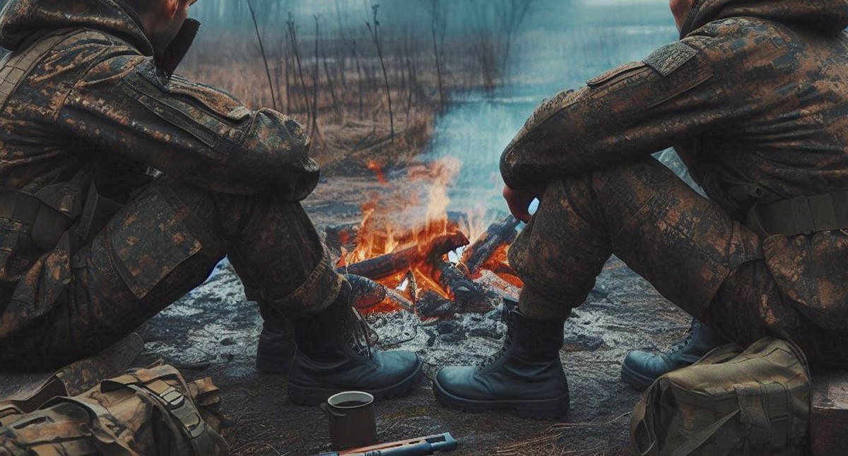 Военные на СВО. Иллюстрация создана «Кавказским узлом» с помощью ИИ в программе Copilot