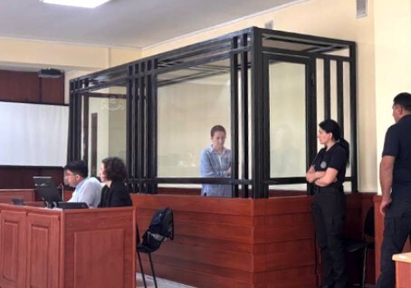 Мзия Амаглобели в суде. 9 июня 2025 года. Фото "Батумелеби".