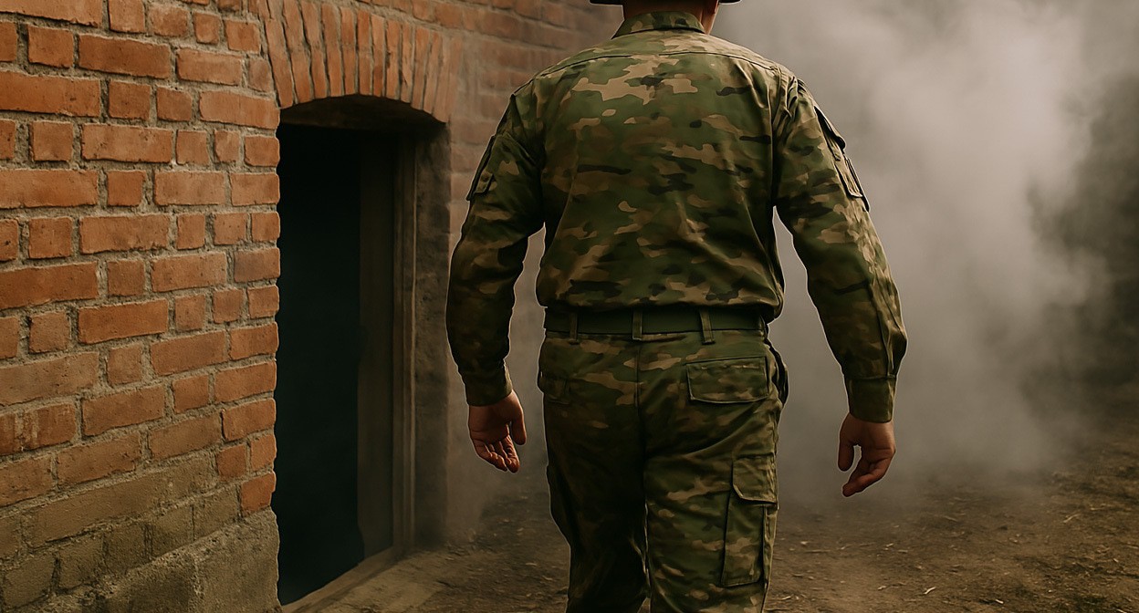 Военный на СВО. Иллюстрация создана «Кавказским узлом» с помощью ИИ в программе Copilot