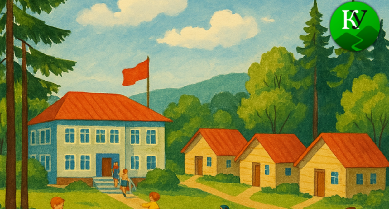 Детский лагерь. Иллюстрация создана "Кавказским узлом" с помощью ИИ в программе Copilot.