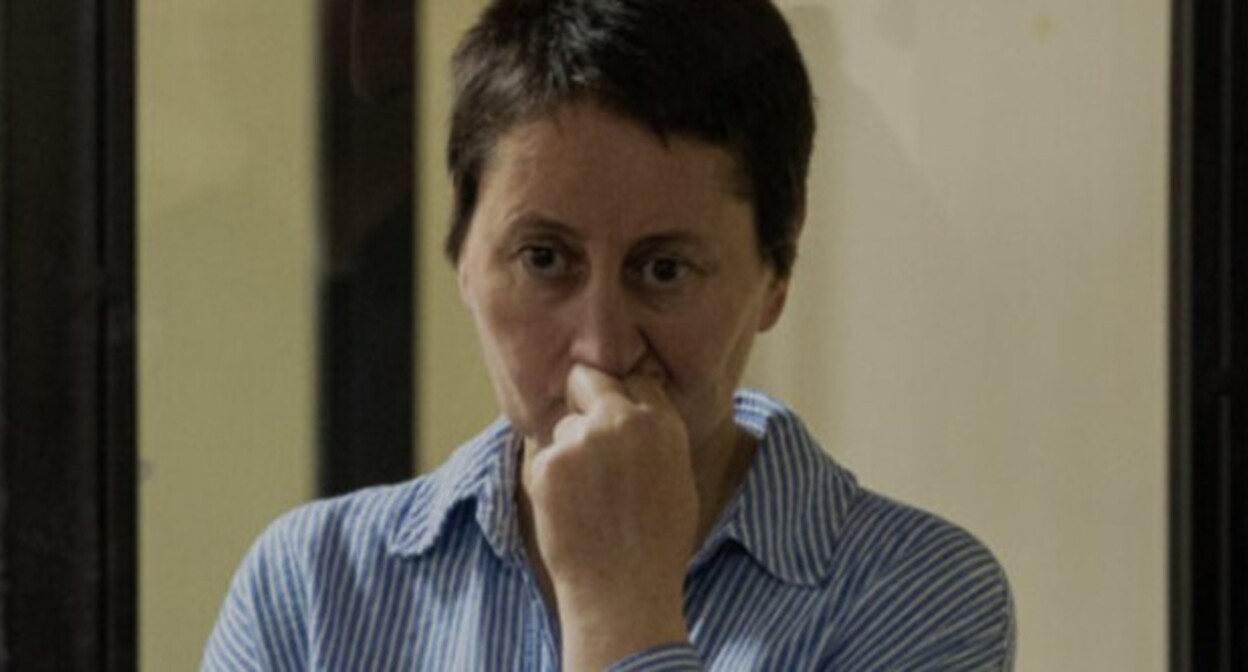 Мзия Амаглобели в суде. Фото с сайта TV Pirveli.