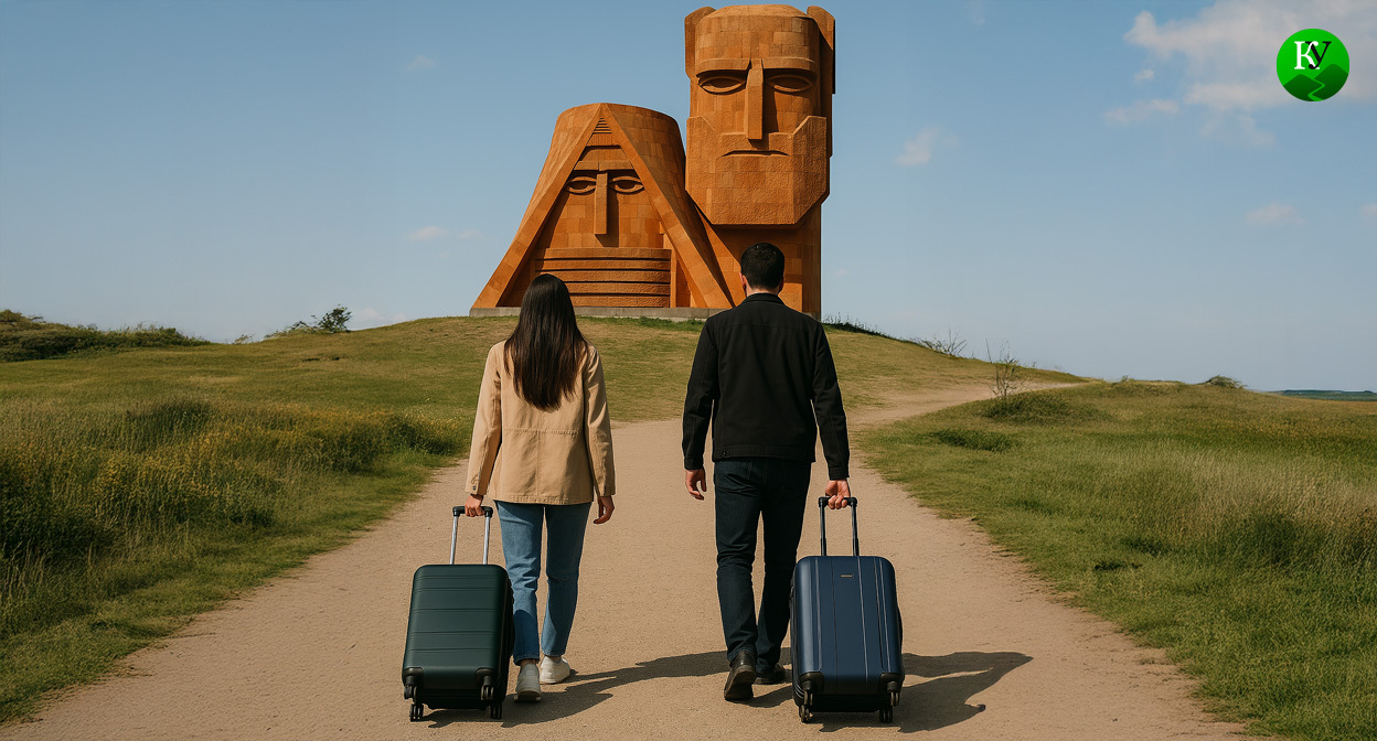 Переселенцы. Иллюстрация создана "Кавказским узлом" с помощью ИИ в программе Copilot