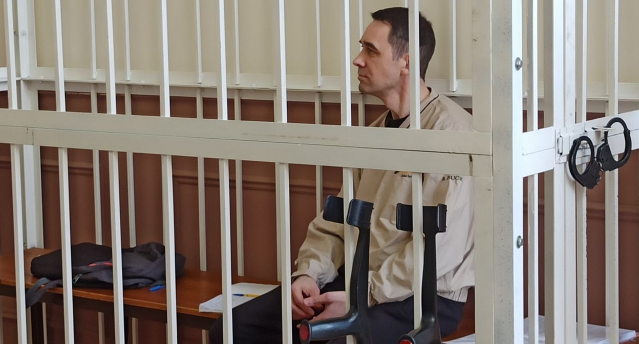 Сергей Ободенко перед приговором. Фото: объединенная пресс-служба судов Волгоградской области https://t.me/vlgsud/843