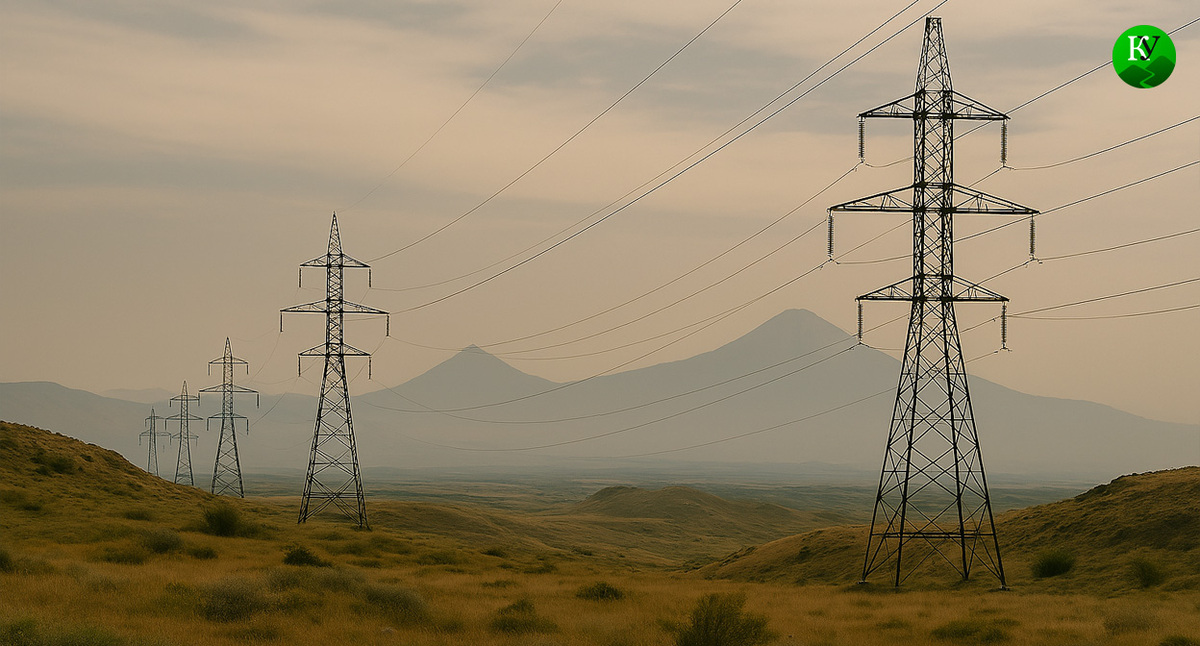 Электросети Армении. Иллюстрация создана «Кавказским узлом» с помощью ИИ в программе Copilot