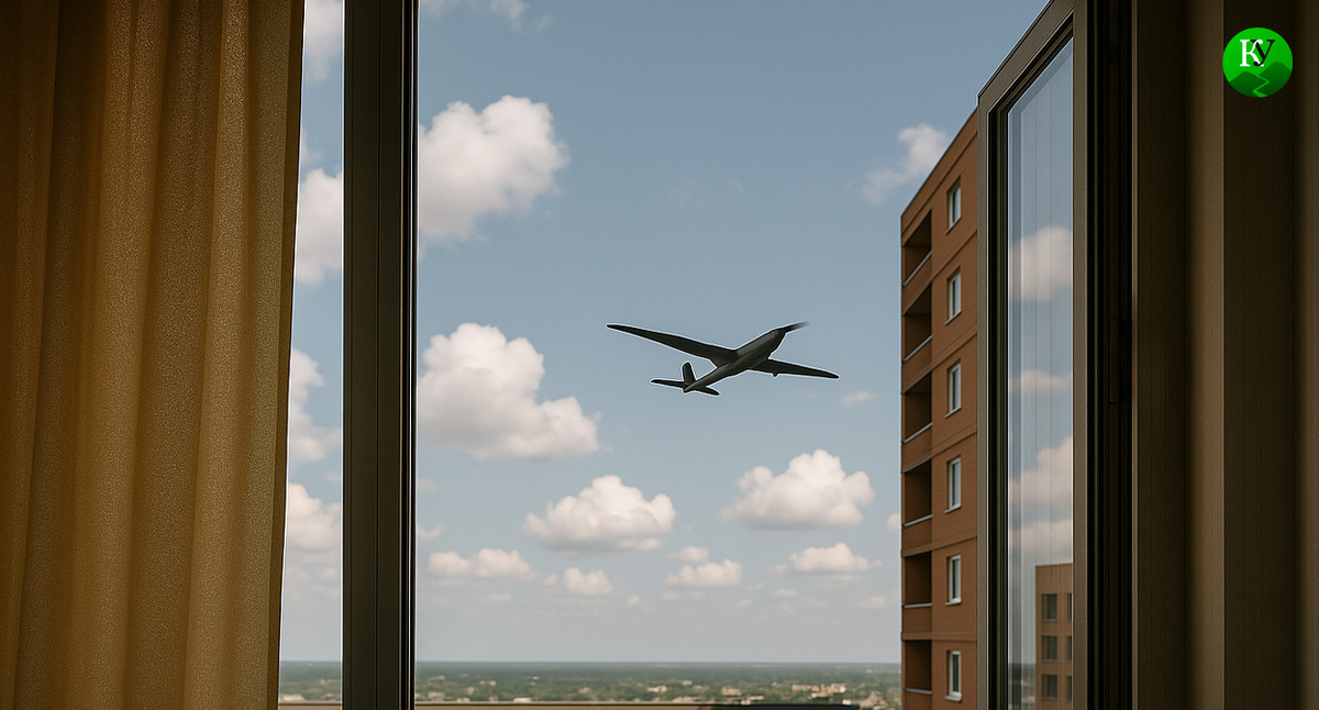 БПЛА в небе. Иллюстрация создана «Кавказским узлом» с помощью ИИ в программе Copilot