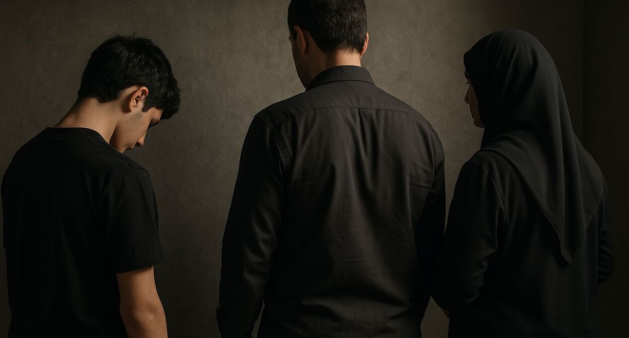 Подросток и семья. Иллюстрация "Кавказского узла", созданная при помощи программы Copilot