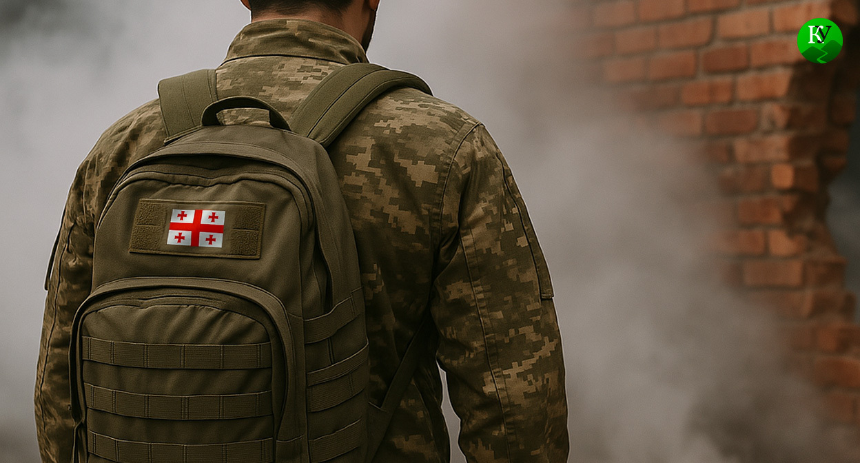 Военный из Грузии. Иллюстрация создана «Кавказским узлом» с помощью ИИ в программе Copilot