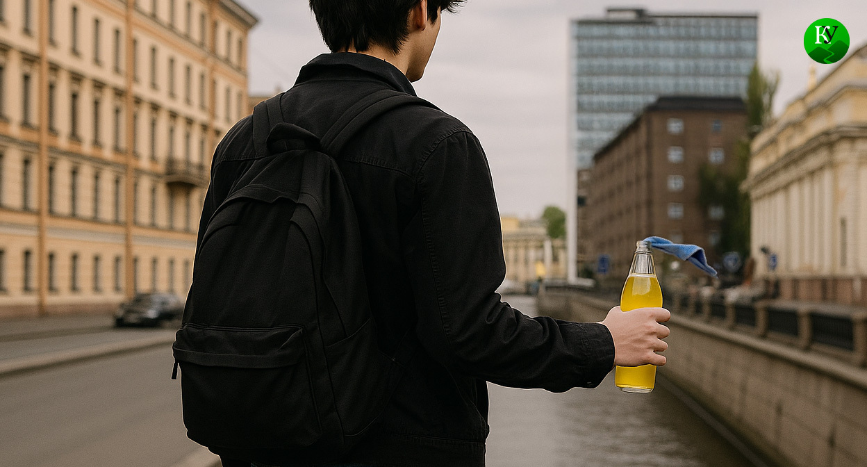 Подросток с зажигательной смесью. Иллюстрация создана "Кавказским узлом" с помощью ИИ в программе Copilot