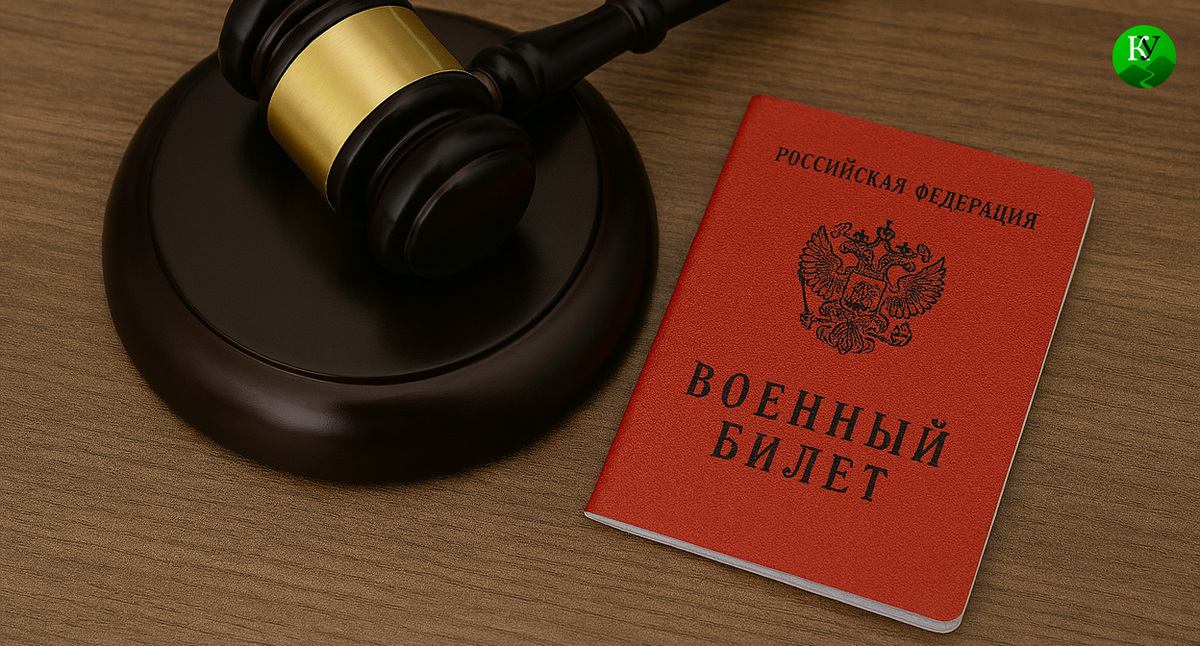 Суд и военный билет. Иллюстрация создана "Кавказским узлом" с помощью ИИ в программе Copilot