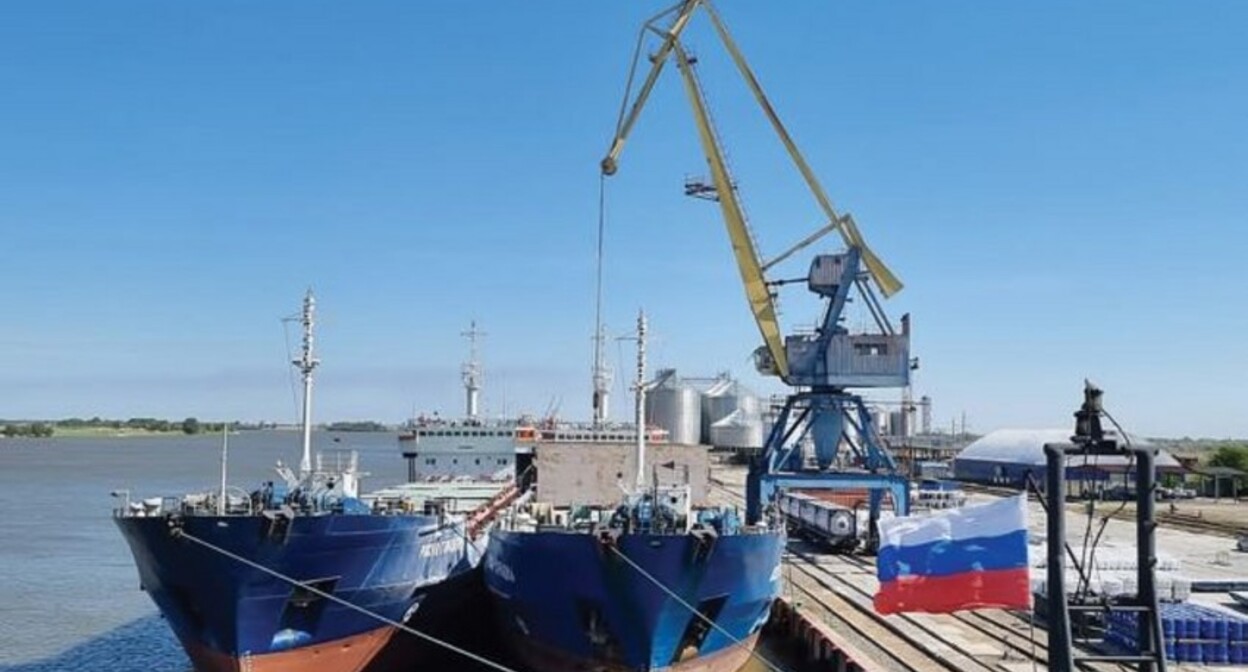 Морской порт Оля в Астраханской области. Фото: Report https://report.az/