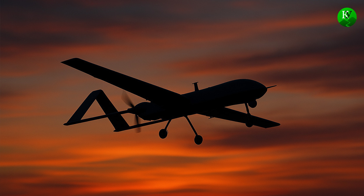 Беспилотник. Иллюстрация создана "Кавказским узлом" с помощью ИИ в программе Copilot.