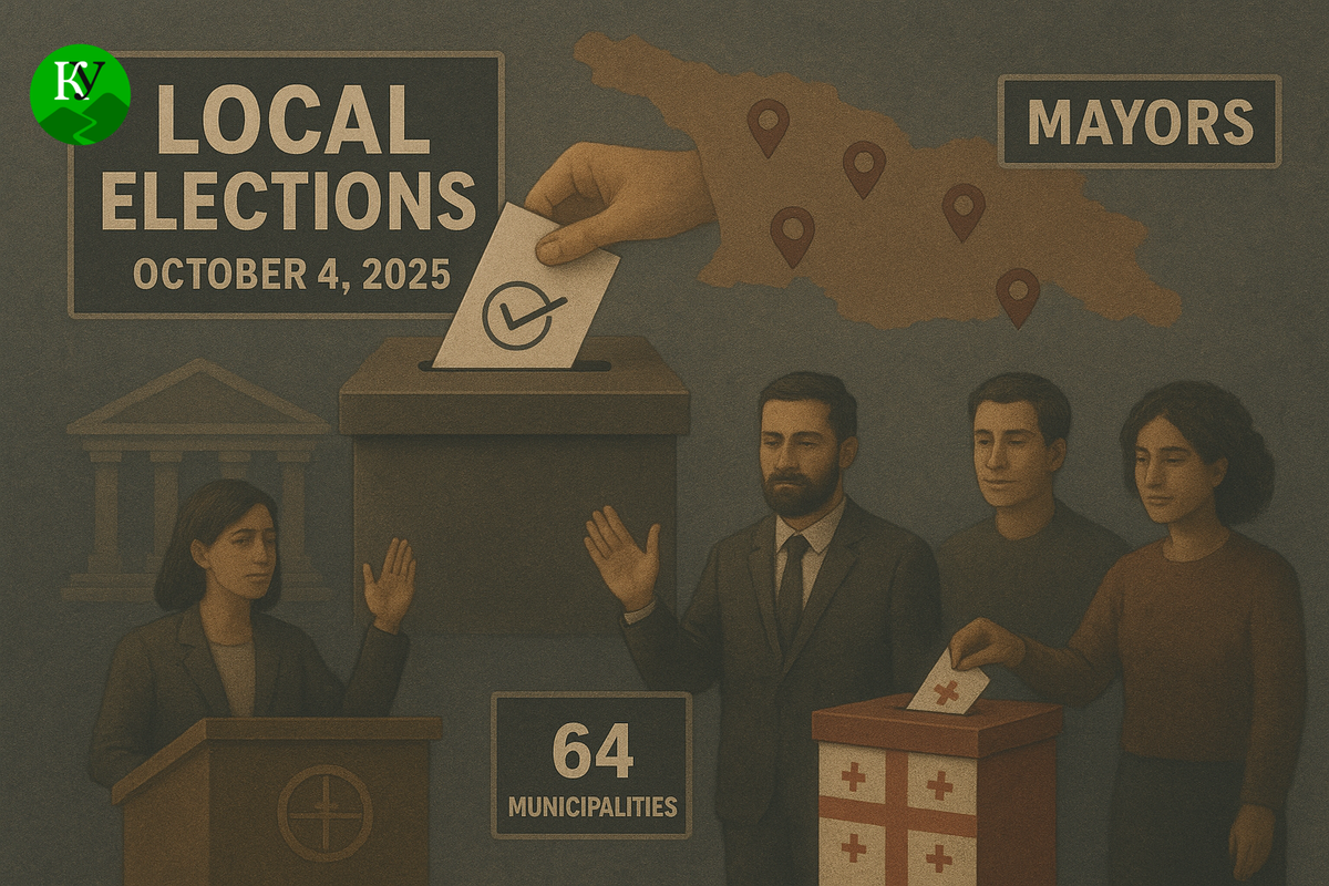 Муниципальные выборы в Грузии. Иллюстрация создана «Кавказским узлом» с помощью ИИ в программе ChatGPT.