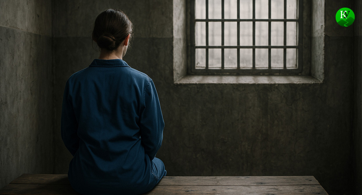 Женщина в заключении. Иллюстрация создана "Кавказским узлом" с помощью ИИ в программе Copilot