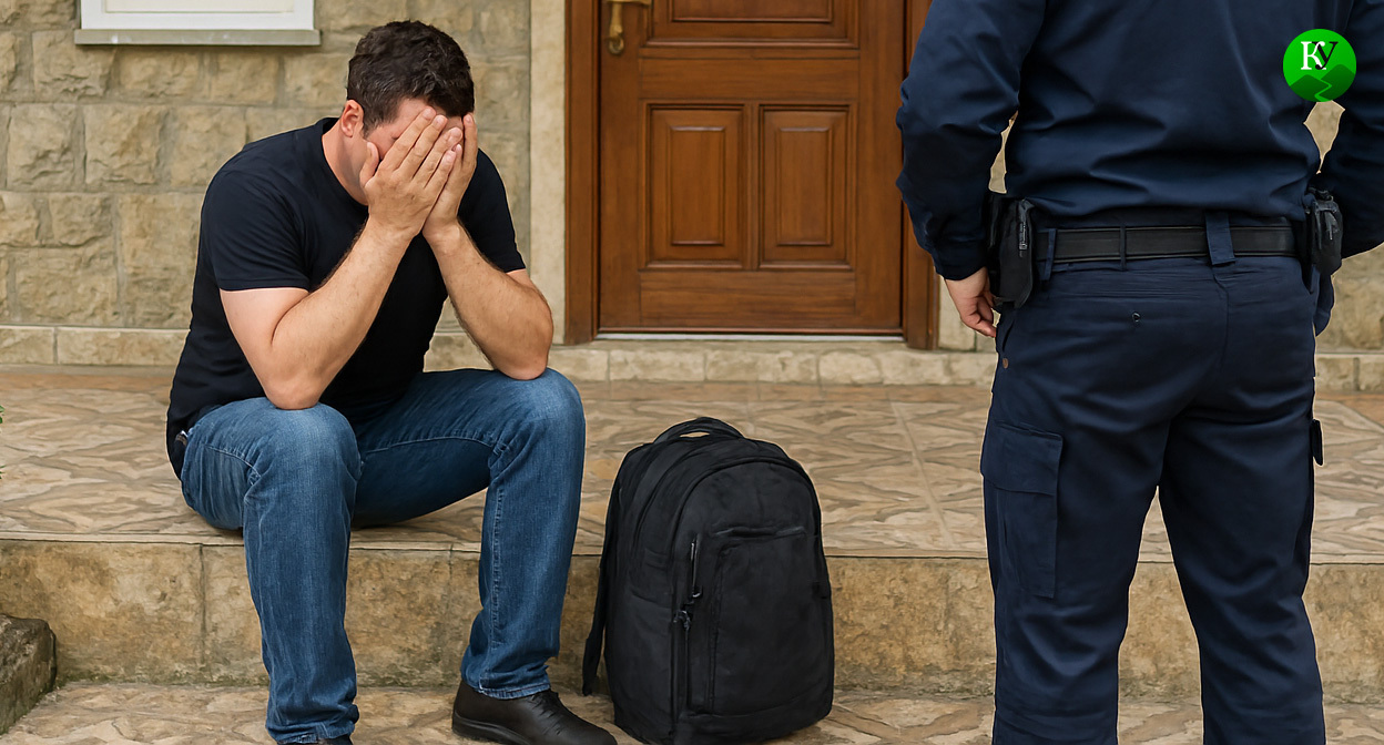 Задержание в Абхазии. Иллюстрация создана "Кавказским узлом" с помощью ИИ в программе Copilot