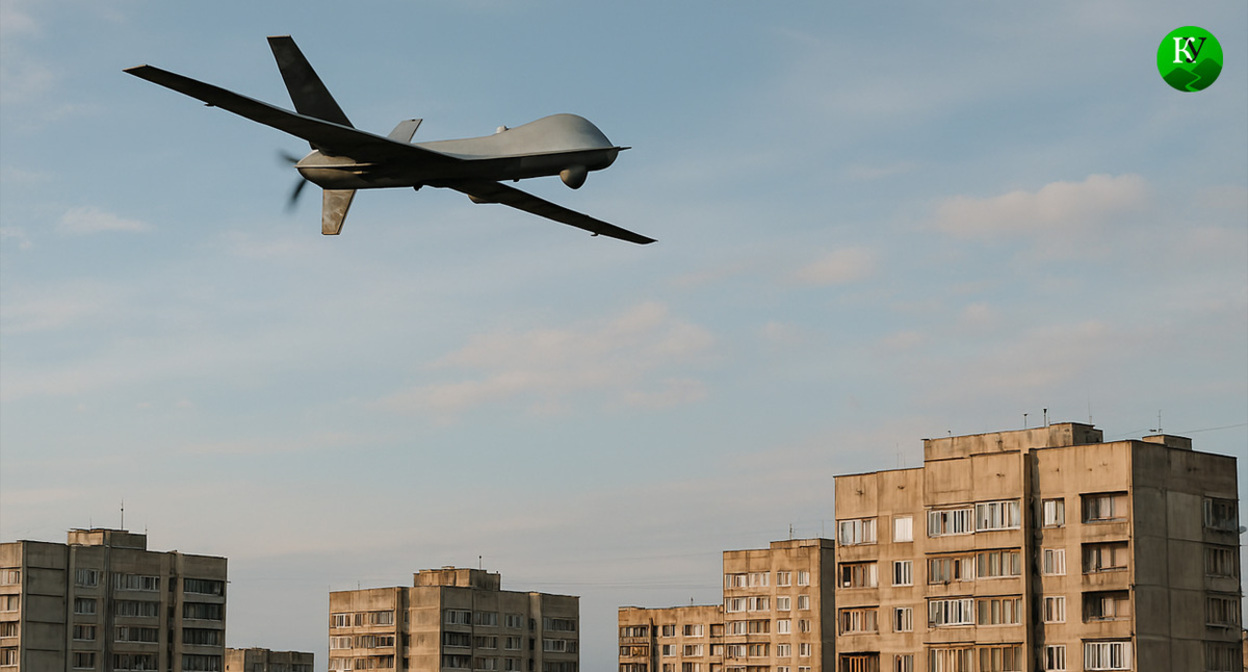 БПЛА. Иллюстрация создана "Кавказским узлом" с помощью ИИ в программе Copilot