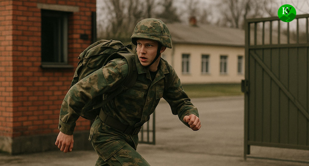 Военнослужащий. Иллюстрация "Кавказского узла" созданная при помощи ИИ в программе Copilot