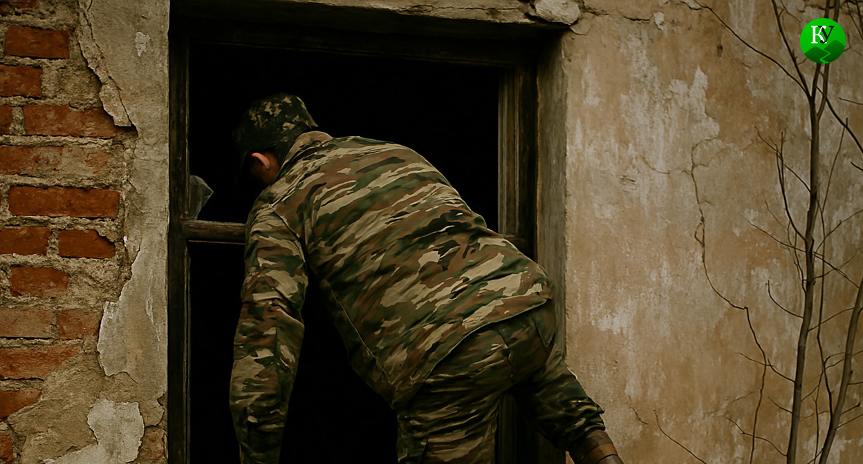 Военный на СВО. Иллюстрация создана «Кавказским узлом» с помощью ИИ в программе Copilot