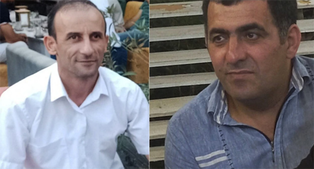 Фарид Гулиев (слева) и Валишан Гасанов. Фото: https://oc-media.org/azerbaijan-detains-two-members-of-opposition-popular-front-party/