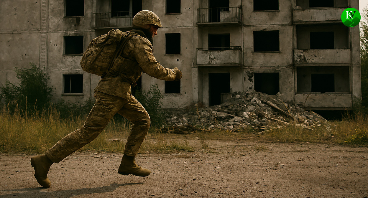 Военный на СВО. Иллюстрация создана «Кавказским узлом» с помощью ИИ в программе Copilot