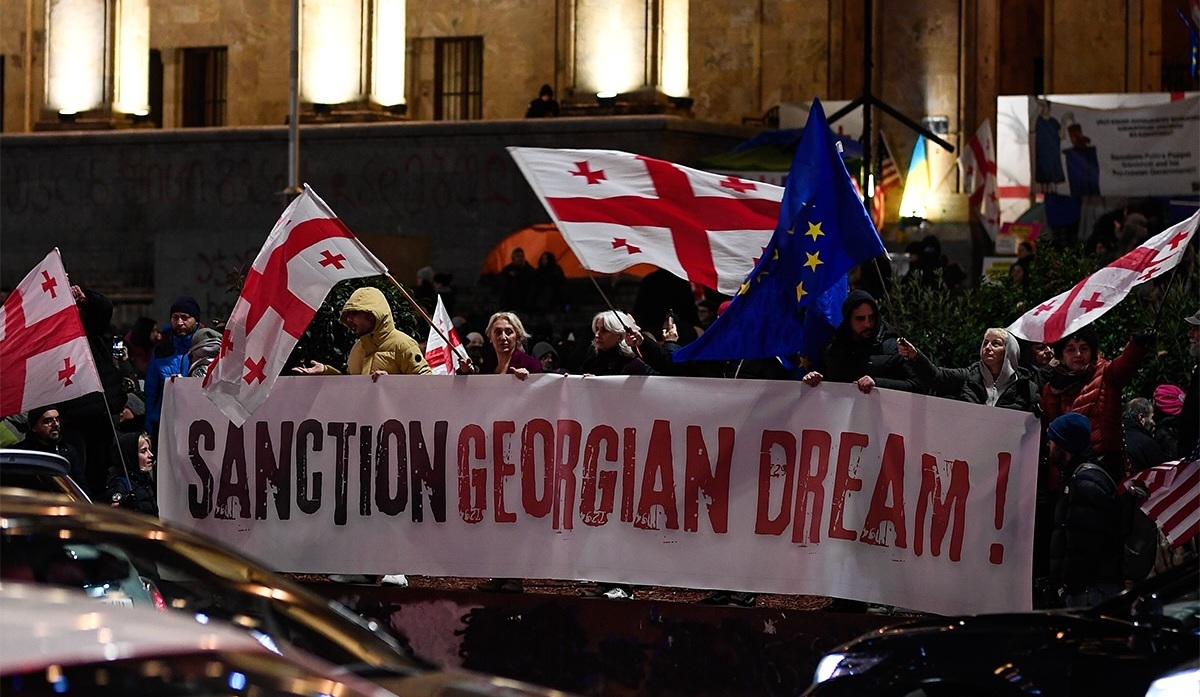 Акция на проспекте Руставели 12 декабря. Фото: Khatia Kakhidze / Publika
