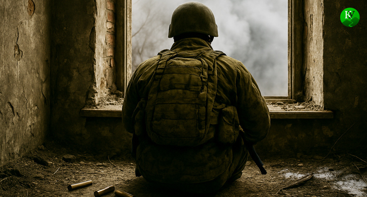 Военный на СВО. Иллюстрация создана «Кавказским узлом» с помощью ИИ в программе Copilot