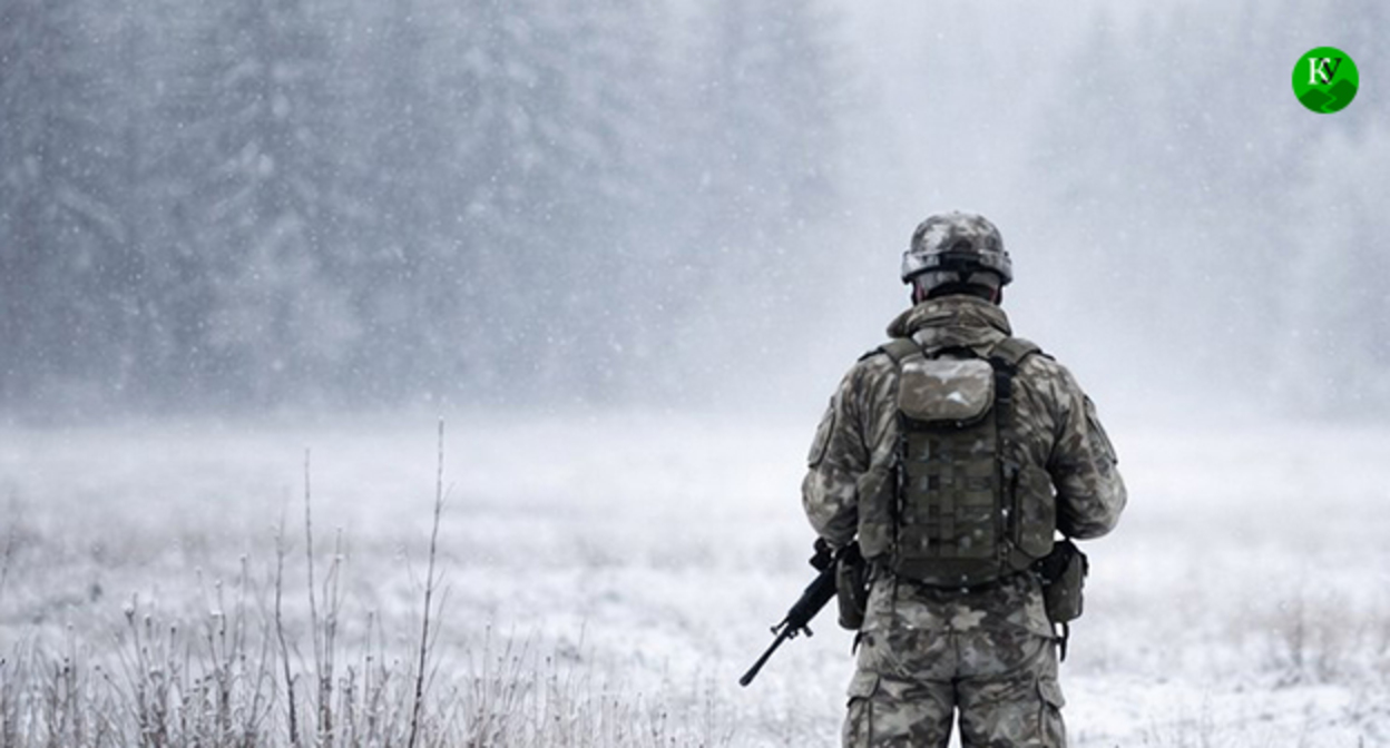 Военнослужащий. Иллюстрация создана "Кавказским узлом" при помощи ИИ в программе Copilot