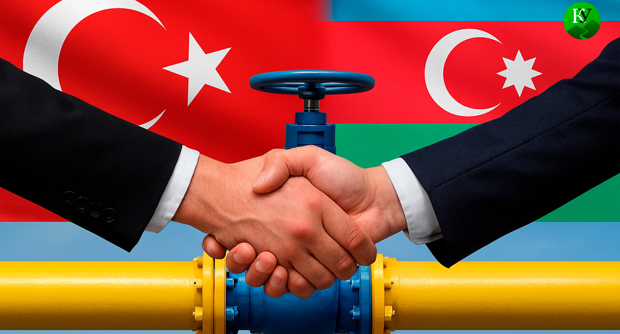 Заключение контракта о поставке газа. Иллюстрация создана «Кавказским узлом» с помощью ИИ в программе Copilot