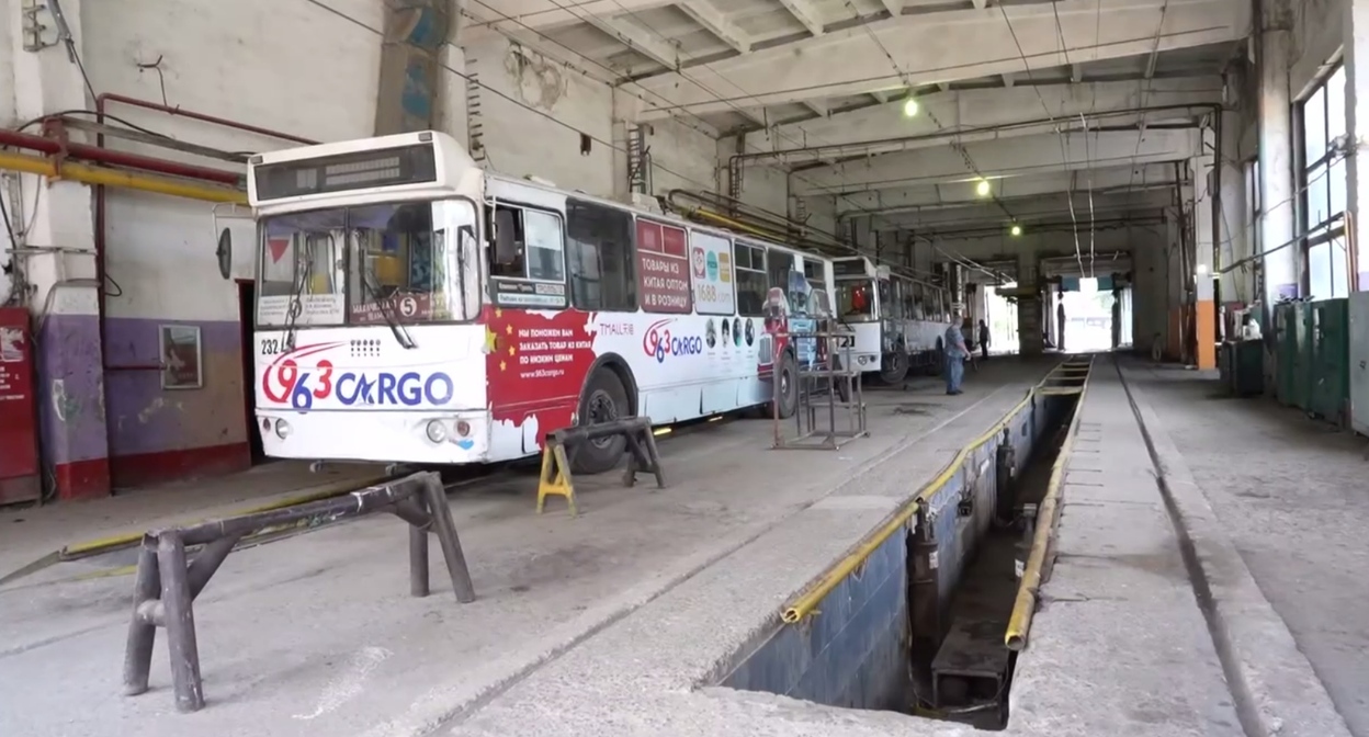 Троллейбусы в Махачкале. Кадр видео администрации Махачкалы https://t.me/makhachkalaofficial/14289