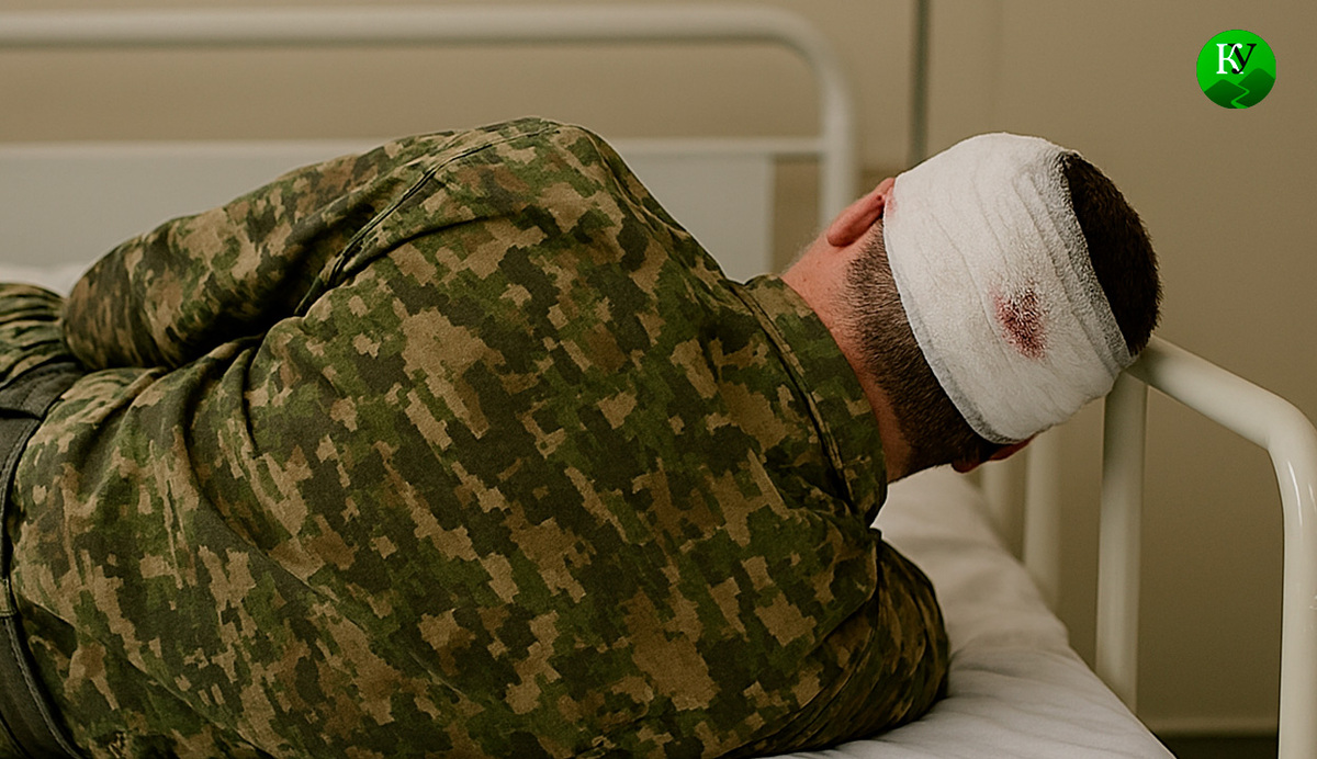 Срочник в больнице. Иллюстрация создана «Кавказским узлом» с помощью ИИ в программе Copilot