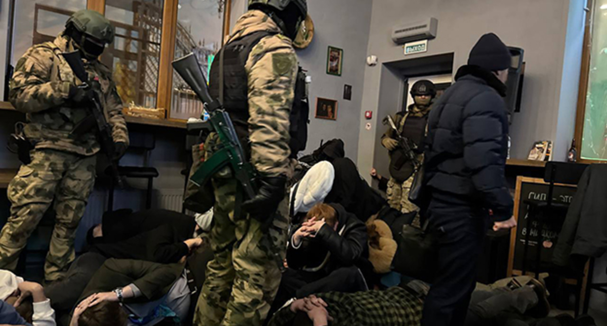 Задержание участников "Лимоновских чтений". 17 января 2026 г. Фото: https://t.me/rightsofnation/2453