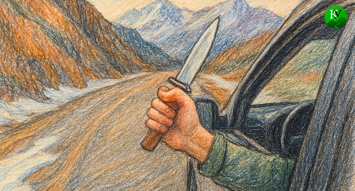 Рука с ножом. Иллюстрация создана «Кавказским узлом» с помощью ИИ в программе Copilot