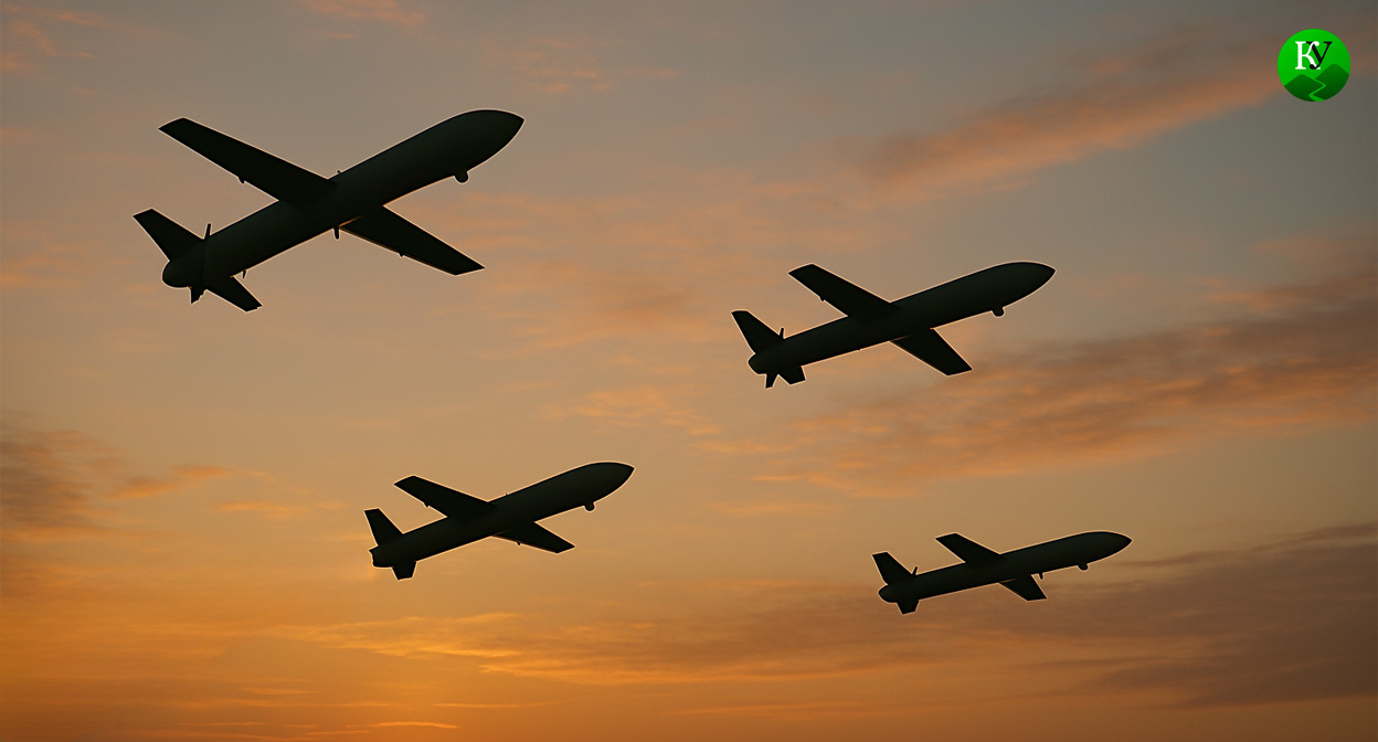 БПЛА. Иллюстрация создана «Кавказским узлом» с помощью ИИ в программе Copilot