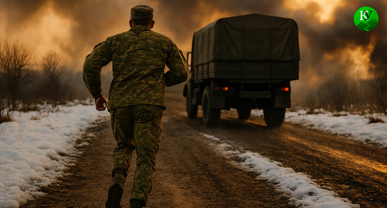 Военный на СВО. Иллюстрация создана «Кавказским узлом» с помощью ИИ в программе Copilot