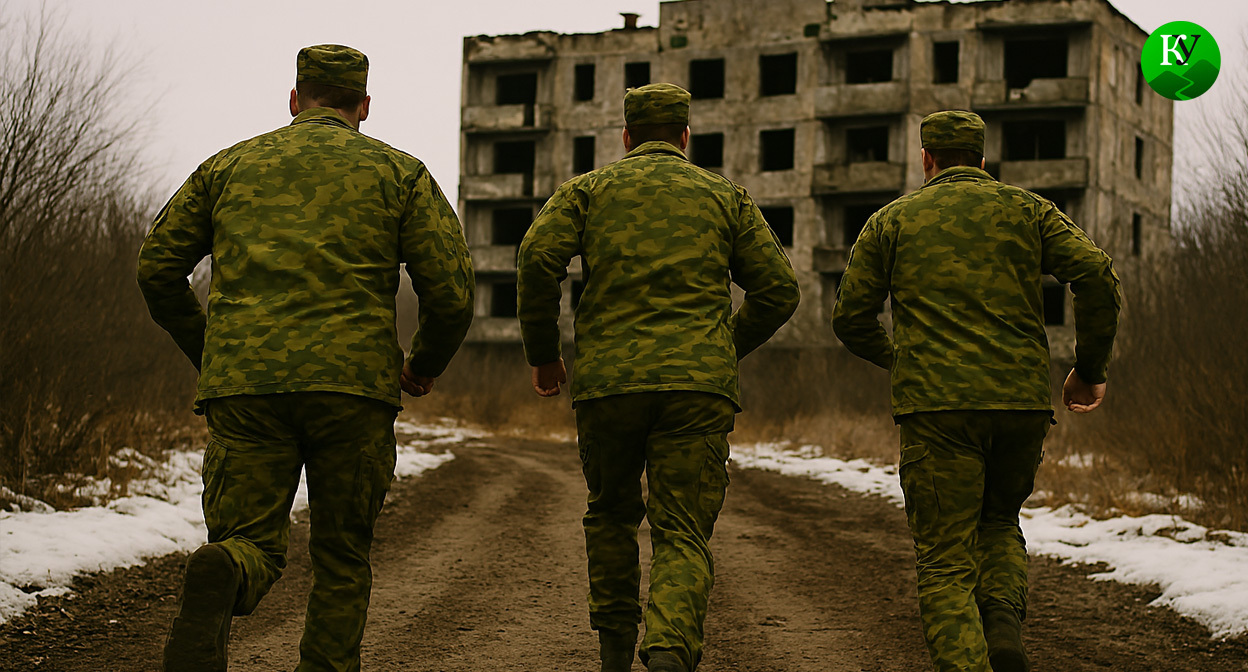 Военные на СВО. Иллюстрация создана «Кавказским узлом» с помощью ИИ в программе Copilot