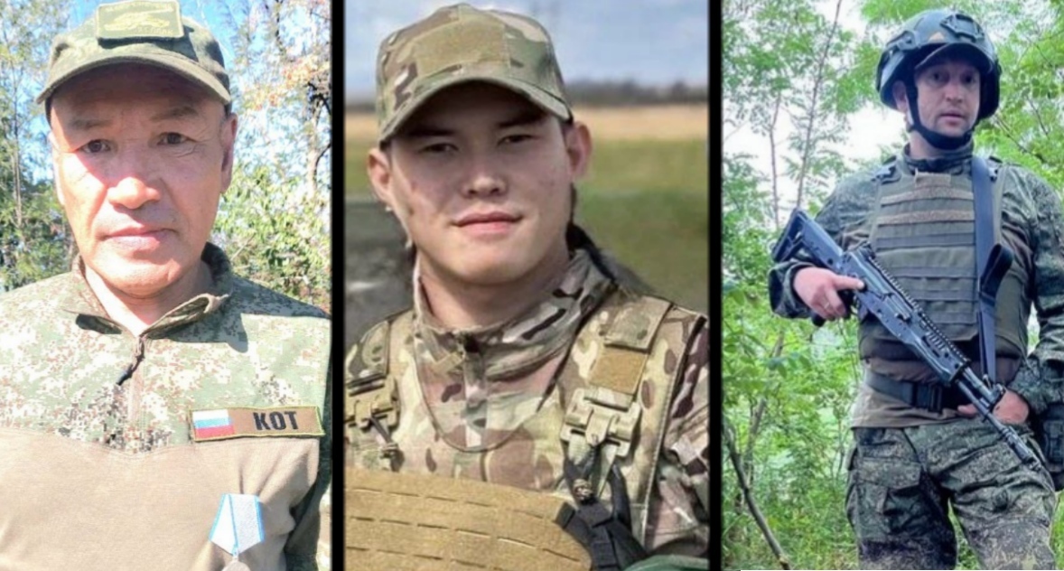 Арстанбек Мухамбетов, Рамиль Дусембаев и Дмитрий Дорондов. Фото из телеграм-канала администрации Володарского района https://t.me/regionvol Коллаж "Кавказского узла".