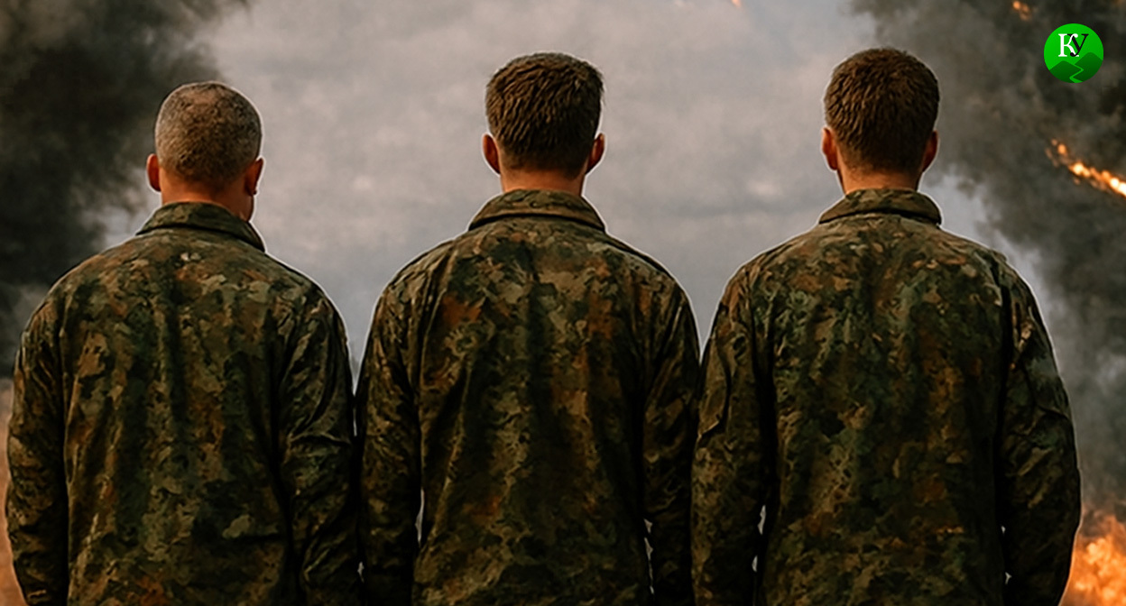 Военные на СВО. Иллюстрация создана «Кавказским узлом» с помощью ИИ в программе Copilot