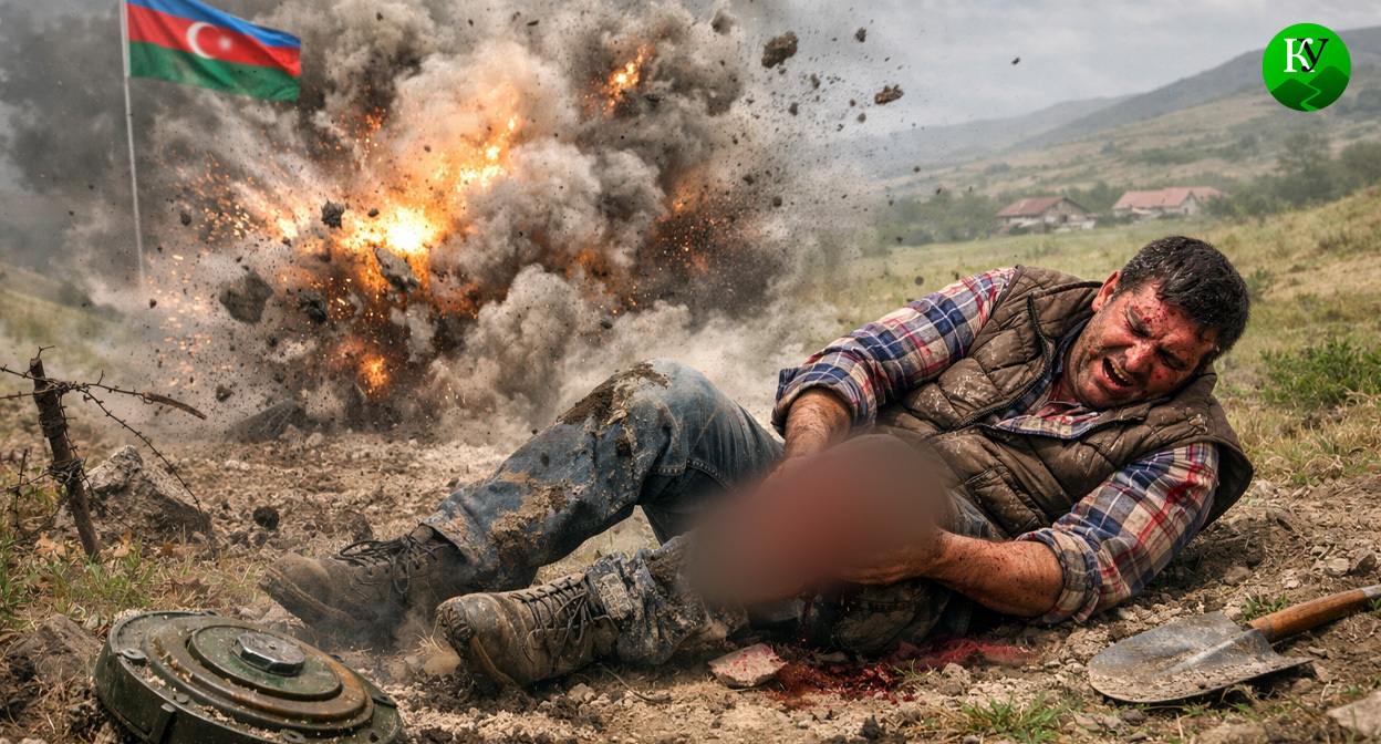 Подрыв на мине. Иллюстрация создана «Кавказским узлом» с помощью ИИ в программе Copilot