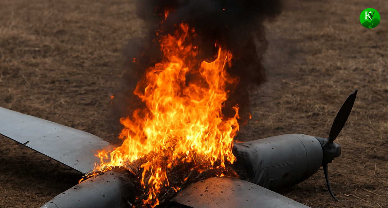 Обломки БПЛА. Иллюстрация создана «Кавказским узлом» с помощью ИИ в программе Copilot Обломки БПЛА. Иллюстрация создана «Кавказским узлом» с помощью ИИ в программе Copilot