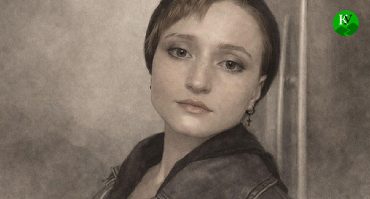 Айшат Баймурадова. Иллюстрация создана "Кавказским узлом" при помощи ИИ в программе Copilot