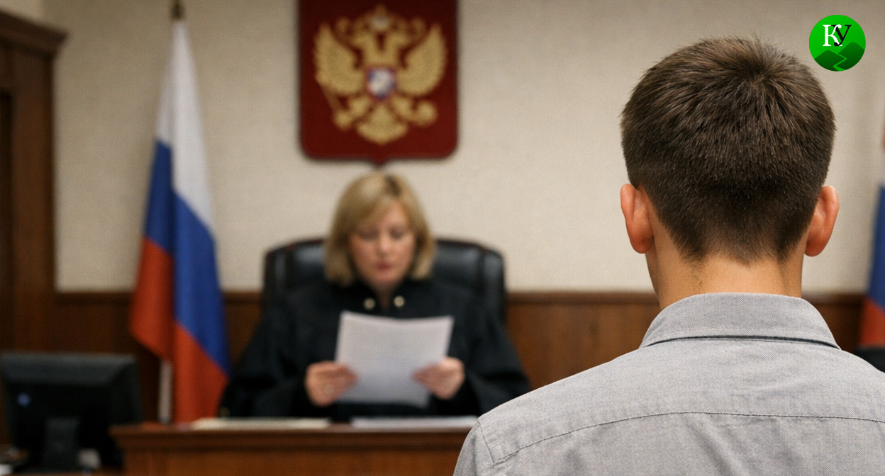 Мужчина в суде. Иллюстрация создана «Кавказским узлом» с помощью ИИ в программе Copilot