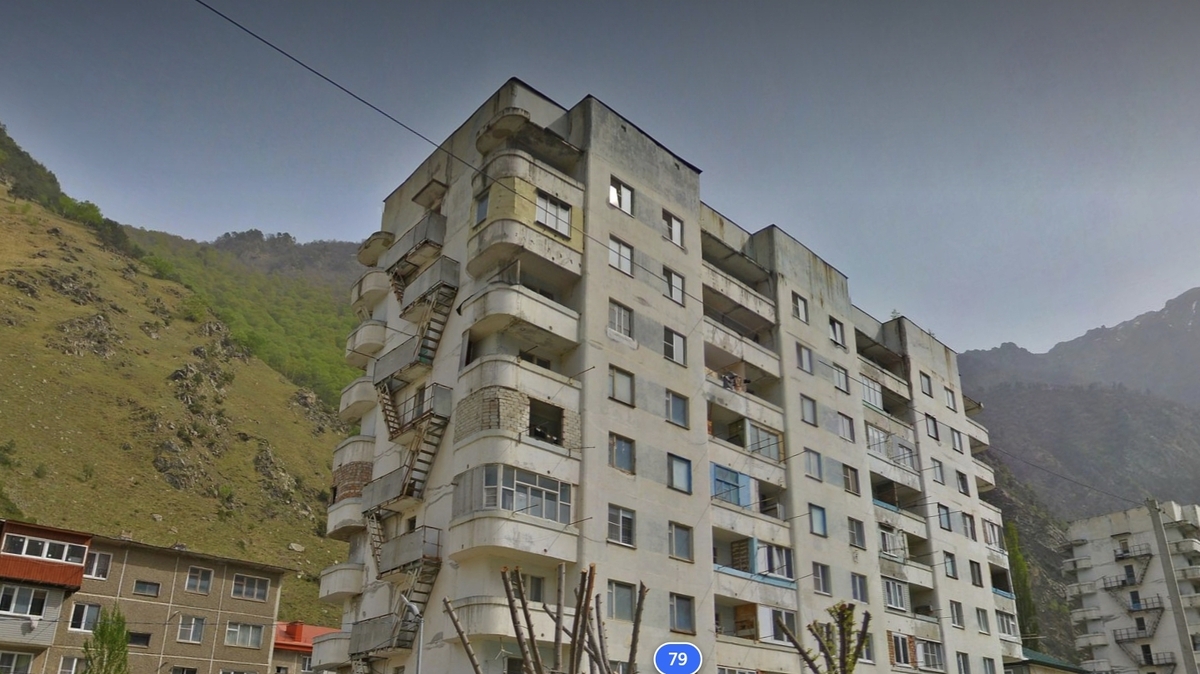 Дом на Эльбрусском проспекте в Тырныаузе. Скриншот / Яндекс.Карты