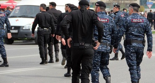 Силовики в Грозном. Фото Магомеда Магомедова для "Кавказского узла".