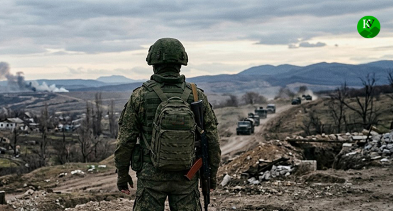 Военнослужащий. Иллюстрация создана "Кавказским узлом" при помощи ИИ в программе Copilot