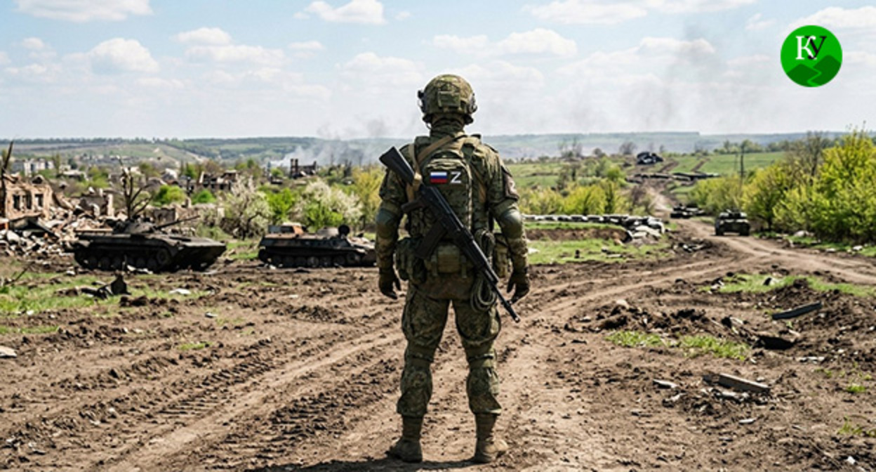 Военнослужащий. Иллюстрация создана "Кавказским узлом" при помощи ИИ в программе Copilot