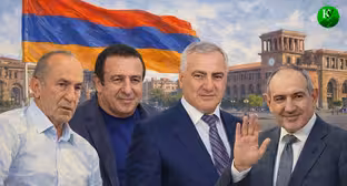 Роберт Кочарян, Гагик Царукян, Самвел Карапетян, Никол Пашинян. Иллюстрация создана