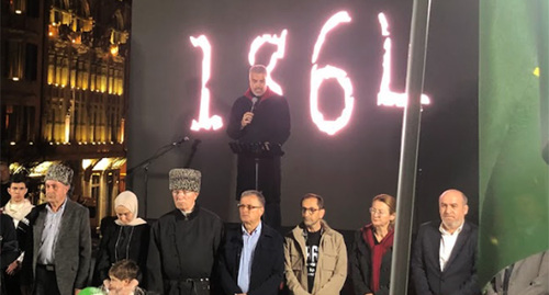Акция черкесских активистов в Стамбуле. 21 мая 2026 г. Фото: Арслан Коч для "Кавказского узла"