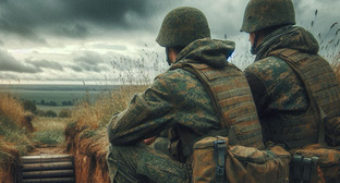 Военные на СВО. Иллюстрация создана «Кавказским узлом» с помощью ИИ в программе Copilot